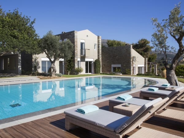 Relaxing by the gorgeous 15m-long zero-edge pool.